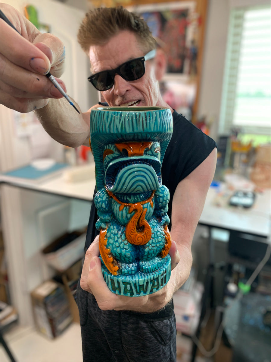 THE MASTER PIECE! Hand Painted Kona Tiki MugFrom My Private