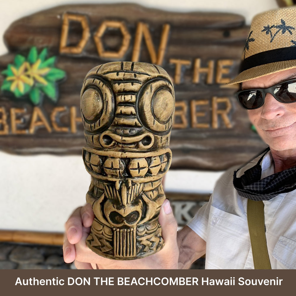 SHIPS NEXT WEEK!  SHIPS FREE NEXT 24 HOURS ONLY! Don The Beachcomber Hawaii Tiki Mug - Natural Sand CELEBRATE 90 YEARS!