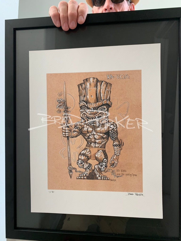 Ka Koa - Monochromatic Giclee – Tiki Shark Art