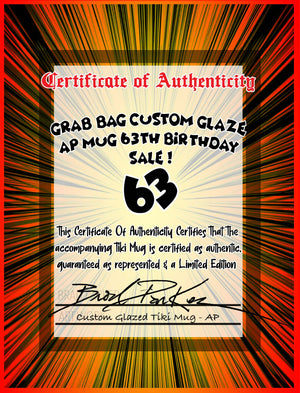 
                  
                    July 4th BLOWOUT...LAST CHANCE!  A/P Custom Glaze 63 Mug Grab Bag! MONK OR SON of KAAN - My Choice!
                  
                