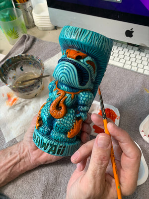 
                  
                    THE MASTER PIECE!  Hand Painted Kona Tiki Mug...From My Private Collection!
                  
                