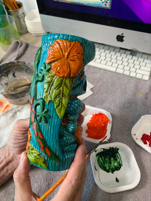 
                  
                    THE MASTER PIECE!  Hand Painted Kona Tiki Mug...From My Private Collection!
                  
                