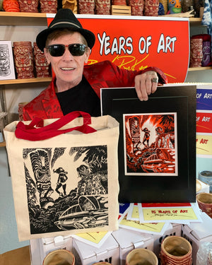 
                  
                    15 YEAR CELEBRATION - Tiki-Midnight LIMITED EDITION - BRIGHT RRRRED or CLASSIC B&W - WITH FREE TOTE BAG!
                  
                