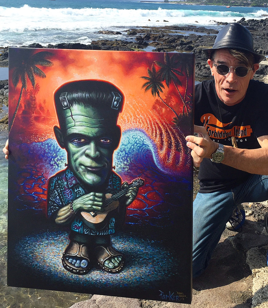 
                  
                    HALLOWEEN 13 SPECIAL!  Frankenstein Goes to Hawaii - Paper Giclee Limited Edition Signed and Numbered!
                  
                