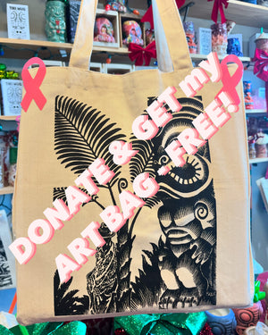 
                  
                    DONATE $10 BUCKS AND GET A FREE ART BAG!  SAVE A LIFE TIKI TRIBE!
                  
                