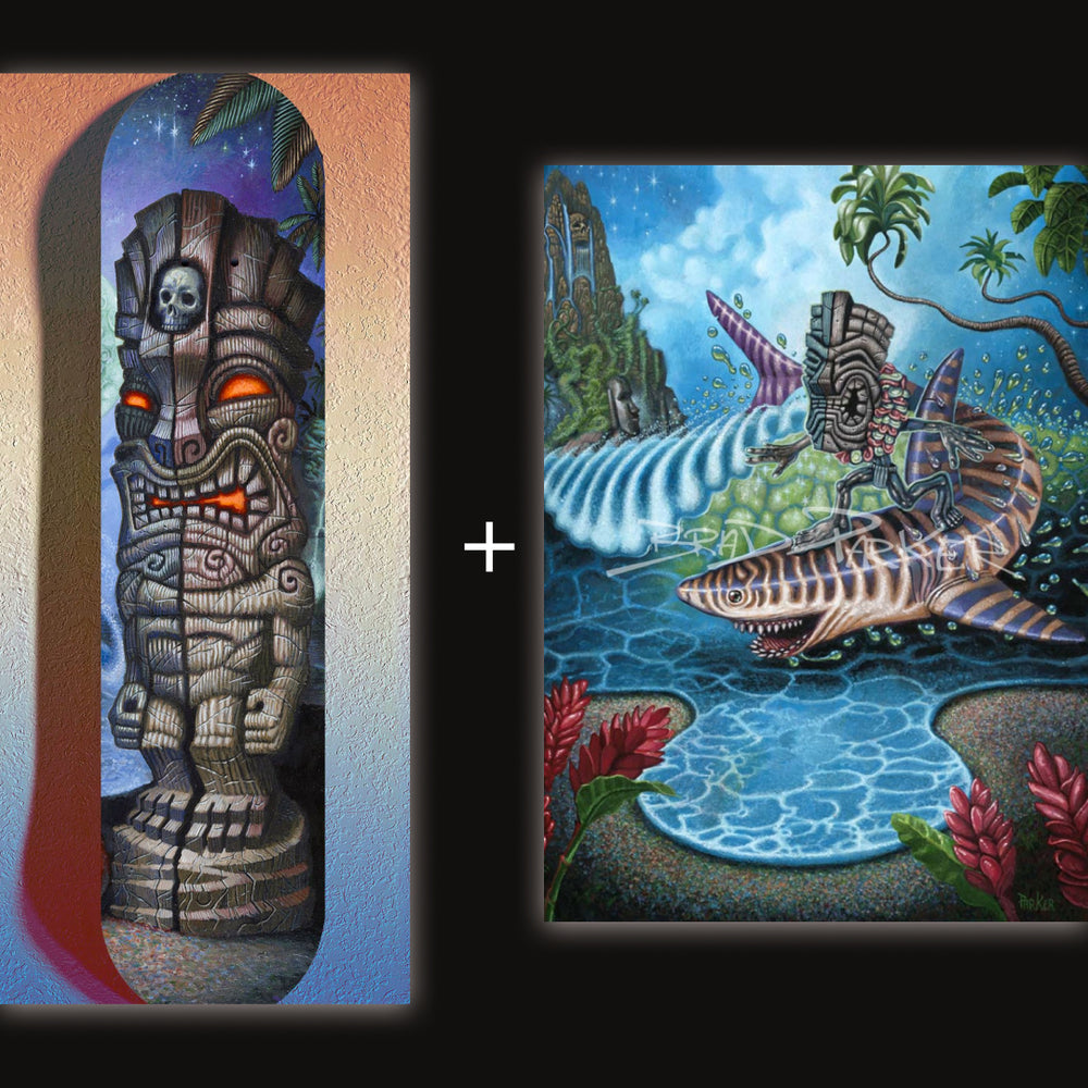 Hawaiiween Skate Deck + FREE Paper Giclee of your Choice