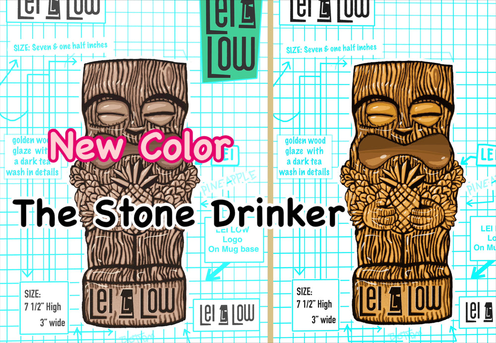 
                  
                    NEW COLOR - The STONE Drinker - Back to the "Classic" Tiki!  PRESALE Price $40 (Limied Number!)
                  
                