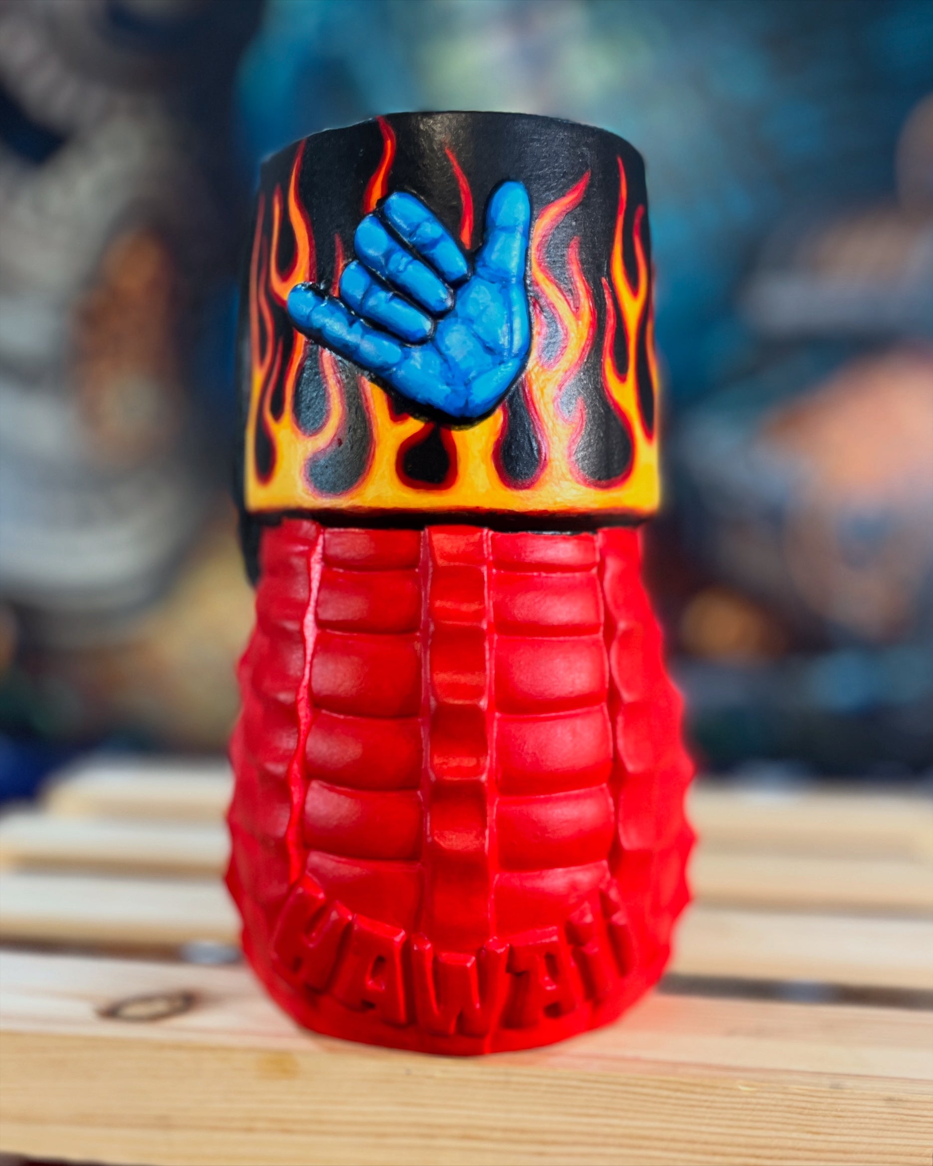 One of a kind Hip Monk Mug – Tiki Shark Art