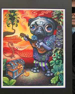 
                  
                    SPRING STUDIO CLEARANCE - Tiki Dog - LIMITED EDITION 18 X 24 CUSTOM MATTED!
                  
                