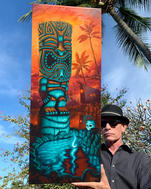 
                  
                    YEAR END BLOWOUT! Tiki of The BLUE POOL - Original A/P Giclee - RARE!  A Gorgeous COLLECTORS Piece!
                  
                