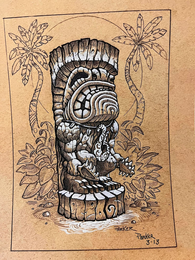 Two Fisted Tiki - Monochromatic giclee