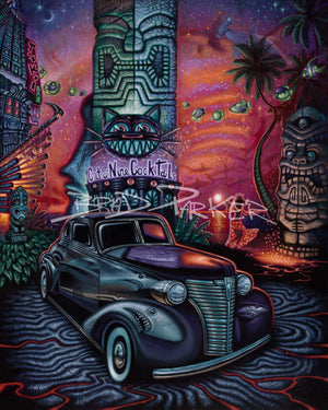 Cat O Nine Cocktails - Paper Giclee