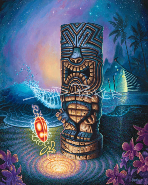 Scaredy Cat - Canvas Giclee – Tiki Shark Art