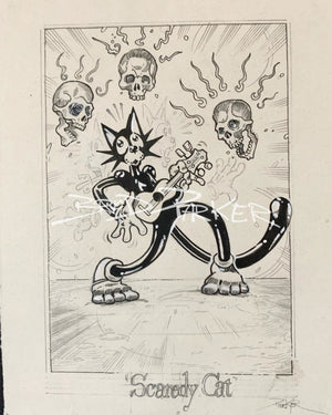 
                  
                    Scaredy Cat - Original Drawing (Framed)
                  
                