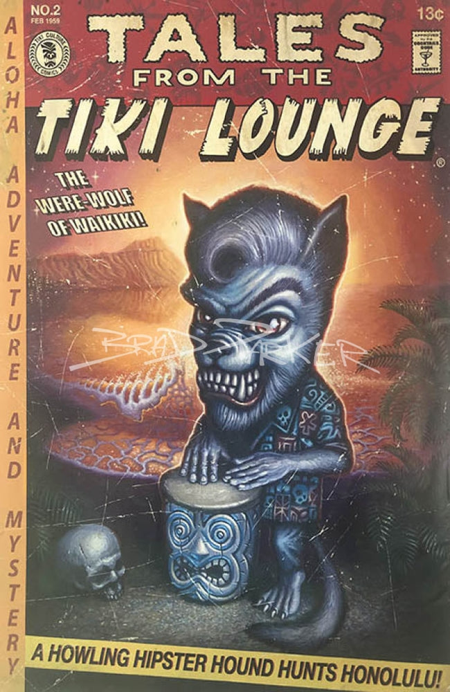 Tales From The Tiki Lounge Vol 2 The Were Wolf Of Waikiki Paper Giclee
