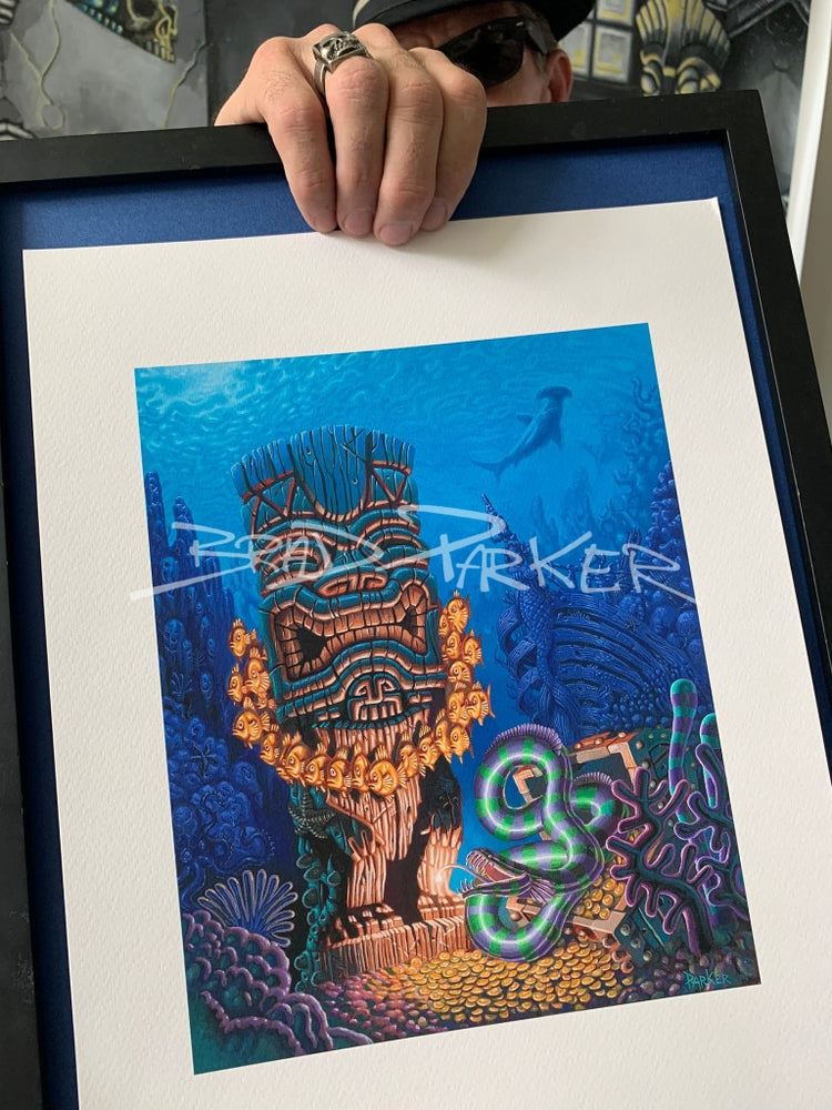 Scaredy Cat - Canvas Giclee – Tiki Shark Art